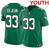 Youth Philadelphia Eagles #33 Cooper DeJean Green 2024 Draft F.U.S.E. Vapor Untouchable Throwback Limited Stitched Jersey,baseball caps,new era cap wholesale,wholesale hats